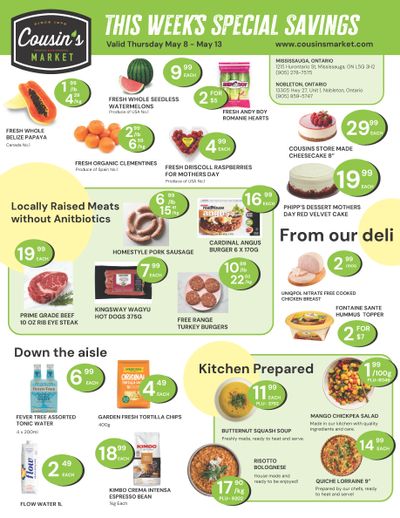 Cousin's Market Flyer May 8 to 13 Cousin's Market Flyer May 8 to 13