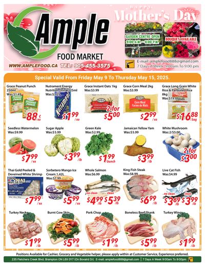 Ample Food Market (Brampton) Flyer May 9 to 15 Ample Food Market (Brampton) Flyer May 9 to 15