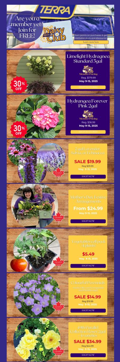 Terra Greenhouses Flyer May 9 to 15 Terra Greenhouses Flyer May 9 to 15