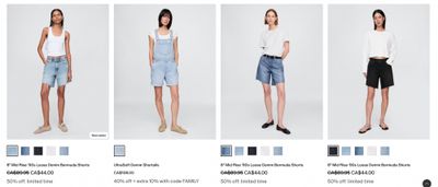 Gap Canada Friends & Family Sale: 40% off Everything + Extra 10% off for Rewards Members with Promo Code + 50% off Shorts Gap Canada Friends & Family Sale: 40% off Everything + Extra 10% off for Rewards Members with Promo Code + 50% off Shorts