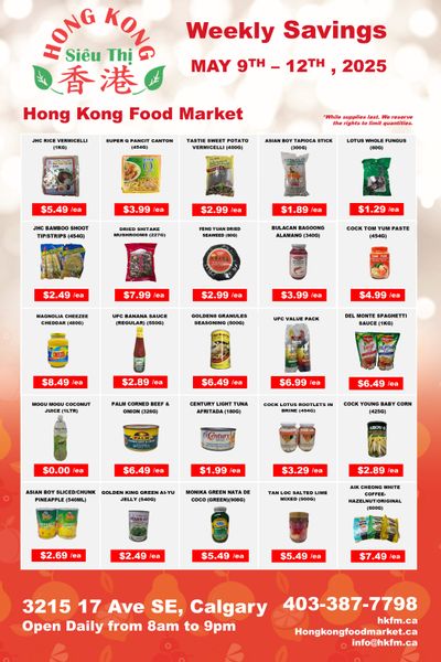 Hong Kong Food Market Flyer May 9 to 12 Hong Kong Food Market Flyer May 9 to 12
