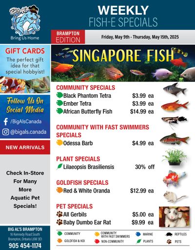Big Al's (Brampton) Weekly Specials May 9 to 15