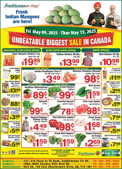 Fruiticana (Calgary) Flyer May 9 to 15
