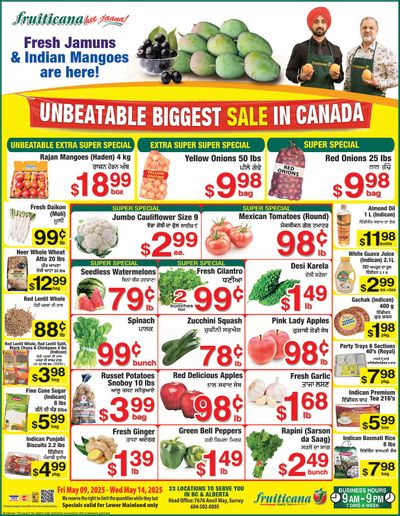 Fruiticana (Greater Vancouver) Flyer May 9 to 14