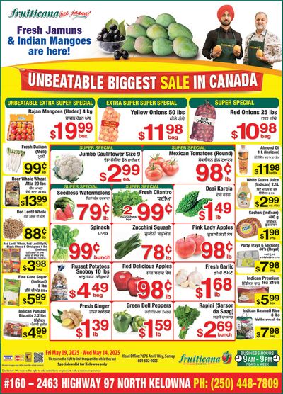 Fruiticana (Kelowna) Flyer May 9 to 14