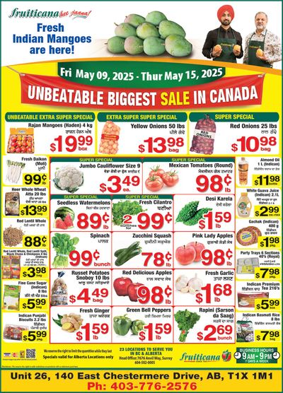 Fruiticana (Chestermere) Flyer May 9 to 15