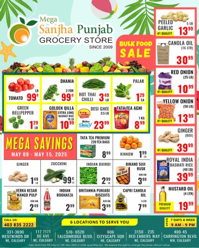 Sanjha Punjab Grocery Store Flyer May 9 to 15