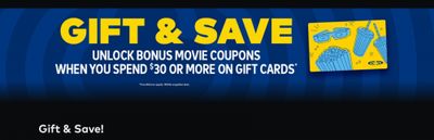 Cineplex Canada: Get Bonus Movie Coupons When You Spend $30 or More on Gift Cards Cineplex Canada: Get Bonus Movie Coupons When You Spend $30 or More on Gift Cards