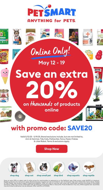 PetSmart Online Deal May 12 to 18 PetSmart Online Deal May 12 to 18