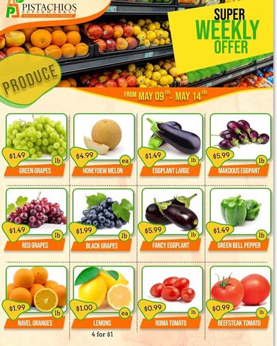 Pistachios Supermarket Flyer May 9 to 14 Pistachios Supermarket Flyer May 9 to 14