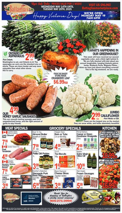 Battaglia's Marketplace Flyer May 14 to 20 Battaglia's Marketplace Flyer May 14 to 20
