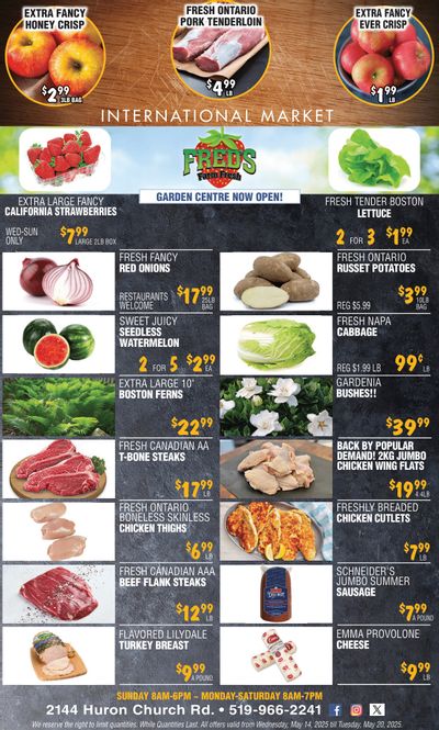 Fred's Farm Fresh Flyer May 14 to 20 Fred's Farm Fresh Flyer May 14 to 20