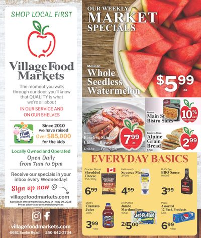 Village Food Markets Flyer May 14 to 20 Village Food Markets Flyer May 14 to 20