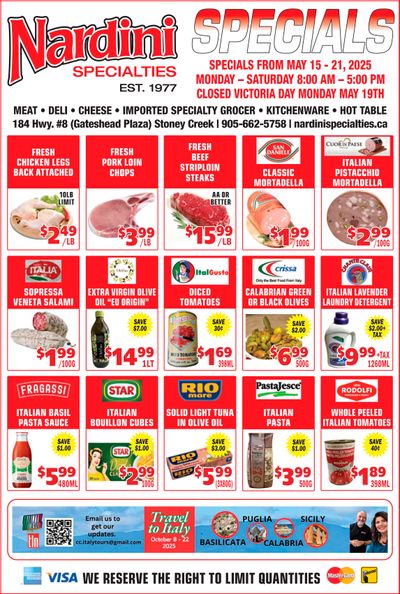 Nardini Specialties Flyer May 15 to 21