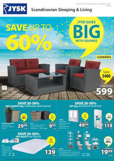 JYSK Flyer May 15 to 21 JYSK Flyer May 15 to 21