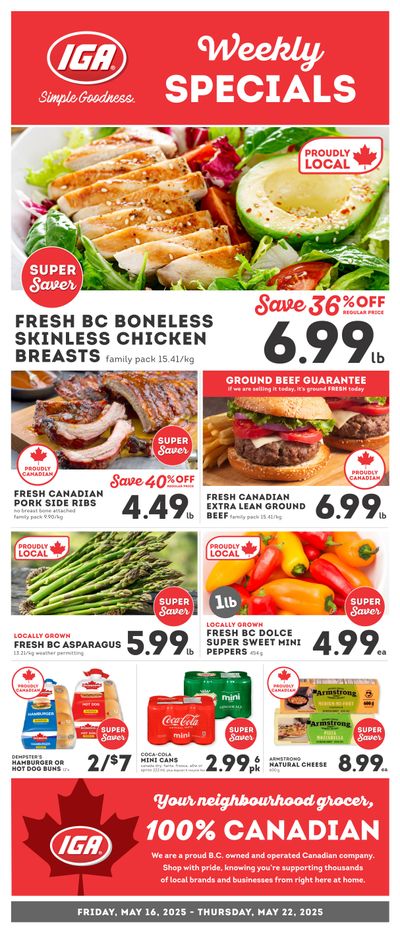 IGA Stores of BC Flyer May 16 to 22 IGA Stores of BC Flyer May 16 to 22