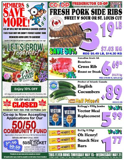 Fredericton Co-op Flyer May 15 to 21 Fredericton Co-op Flyer May 15 to 21