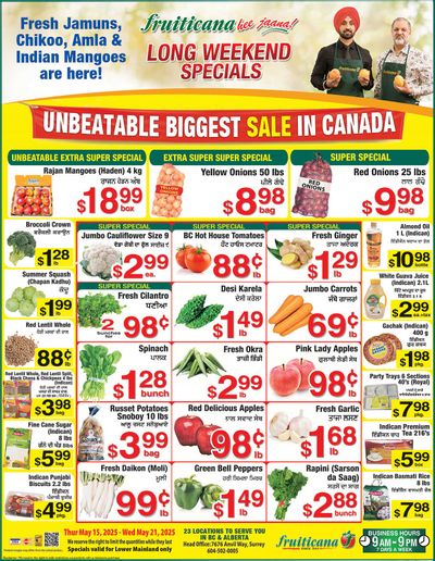 Fruiticana (Greater Vancouver) Flyer May 15 to 21 Fruiticana (Greater Vancouver) Flyer May 15 to 21