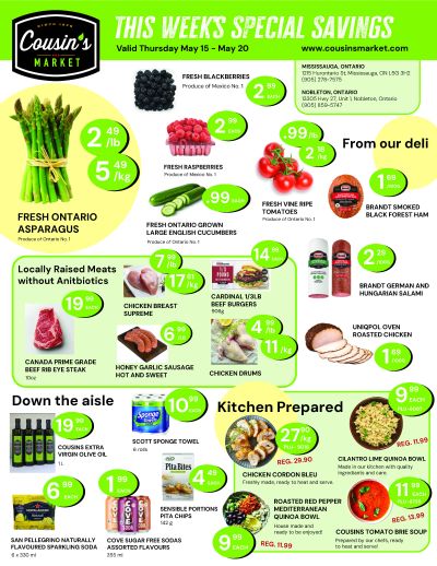 Cousin's Market Flyer May 15 to 20