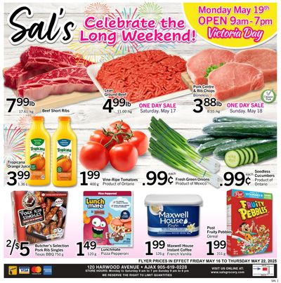 Sal's Grocery Flyer May 16 to 22 Sal's Grocery Flyer May 16 to 22