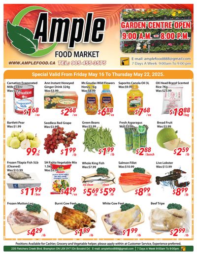 Ample Food Market (Brampton) Flyer May 16 to 22 Ample Food Market (Brampton) Flyer May 16 to 22