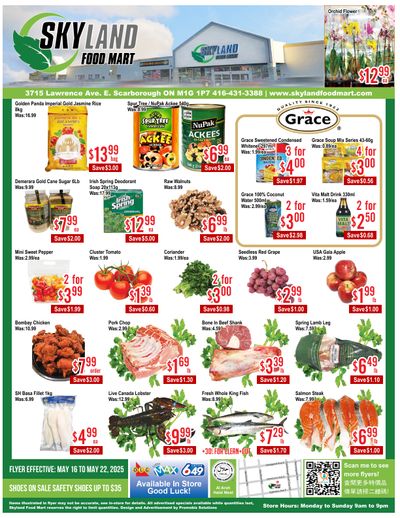 Skyland Food Mart Flyer May 16 to 22