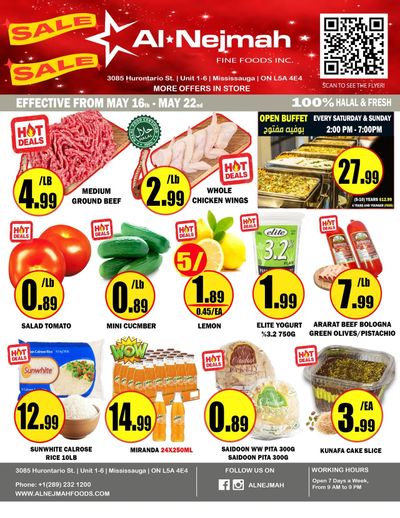 Alnejmah Fine Foods Inc. Flyer May 16 to 22