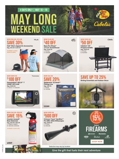 Cabela's Flyer May 16 to 19