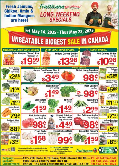 Fruiticana (Calgary) Flyer May 16 to 22