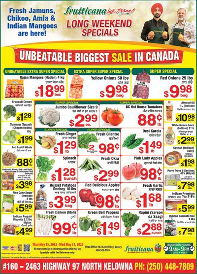 Fruiticana (Kelowna) Flyer May 15 to 21