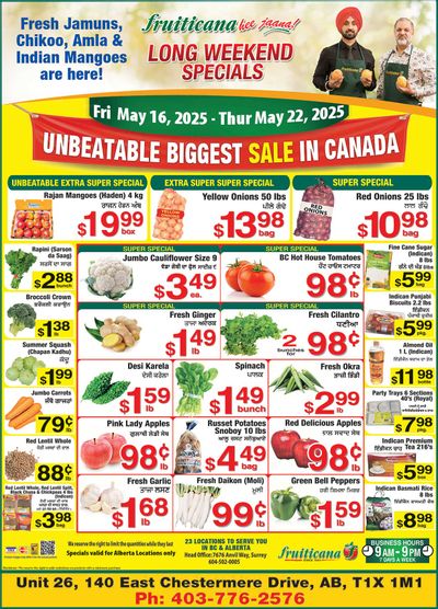 Fruiticana (Chestermere) Flyer May 16 to 22