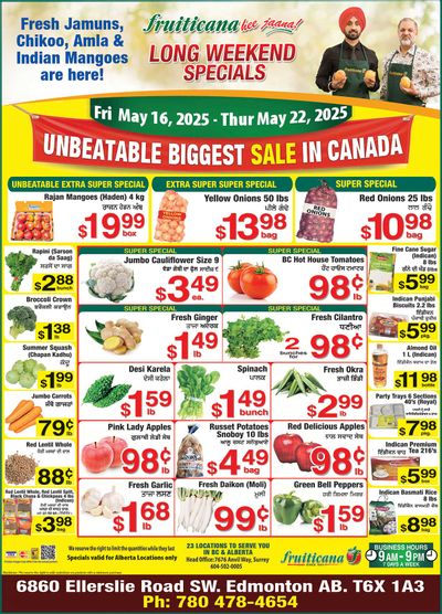Fruiticana (Edmonton) Flyer May 16 to 22