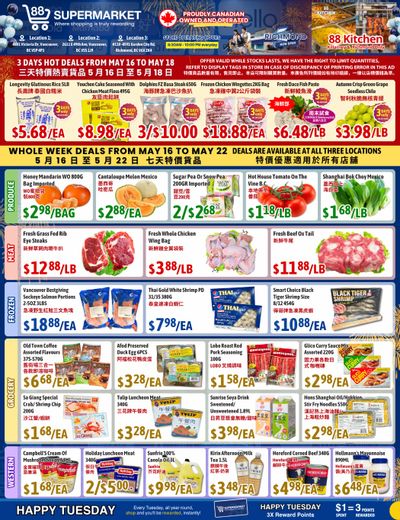 88 Supermarket Flyer May 16 to 22