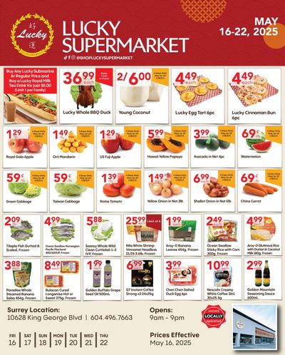 Lucky Supermarket (Surrey) Flyer May 16 to 22 Lucky Supermarket (Surrey) Flyer May 16 to 22