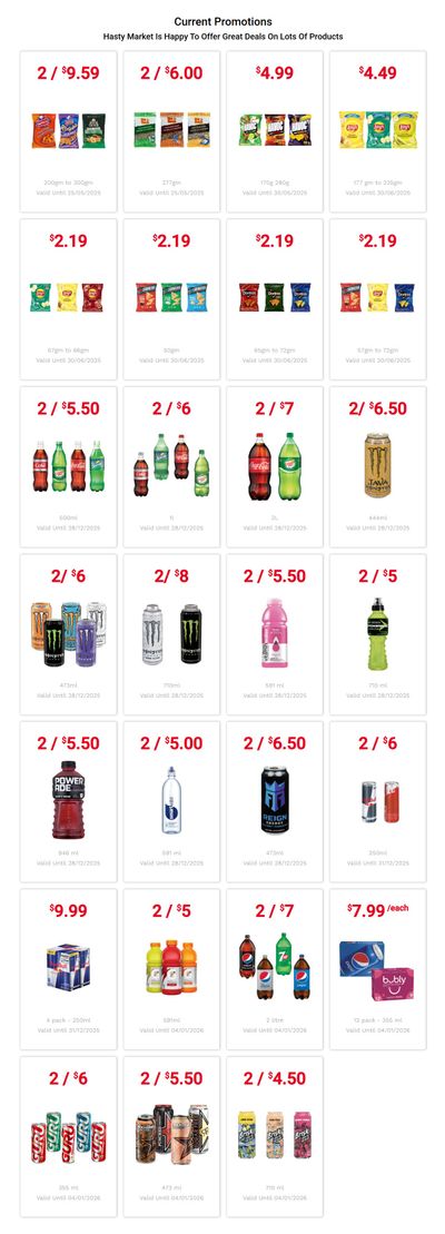Hasty Market in-store Deals May 1 to 31