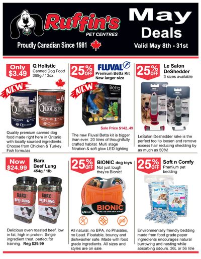 Ruffin's Pet Centre Flyer May 8 to 31 Ruffin's Pet Centre Flyer May 8 to 31