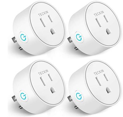 Smart Plug Mini WiFi Outlet Wireless Socket Compatible with Alexa, Echo,Google Home and IFTTT, Teckin Smart Plug WiFi Socket with Timer Function,No Hub Required, White (4 Pack) For $56.99 At Amazon Canada