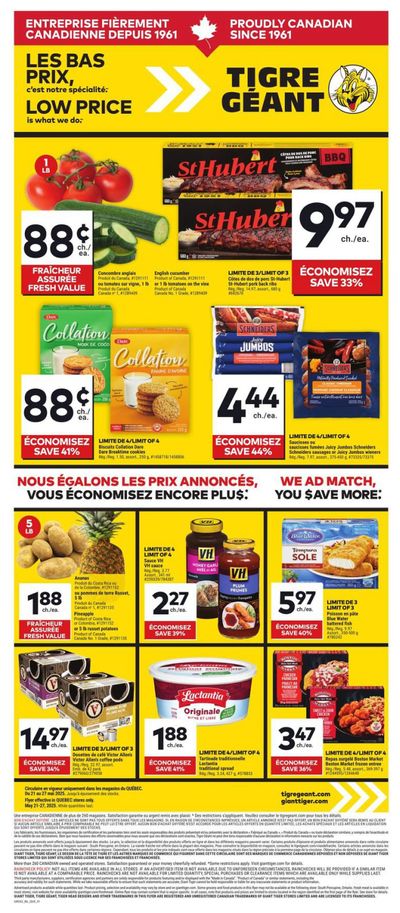 Tigre Géant Flyer May 21 to 27