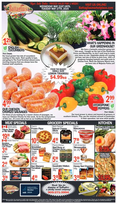 Battaglia's Marketplace Flyer May 21 to 27