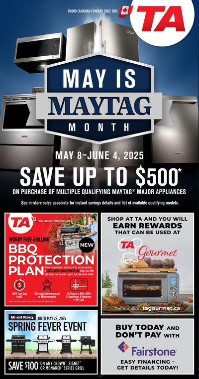 TA Appliances Flyer May 20 to 29 TA Appliances Flyer May 20 to 29
