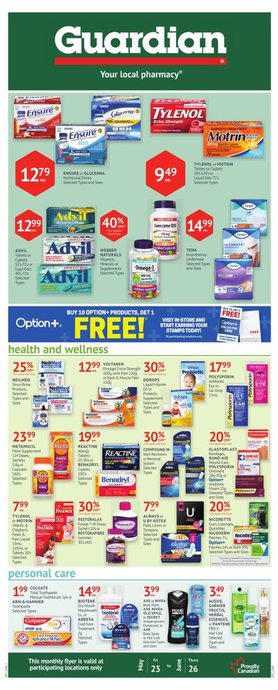 Guardian Pharmacy Monthly Flyer May 23 to June 26 Guardian Pharmacy Monthly Flyer May 23 to June 26
