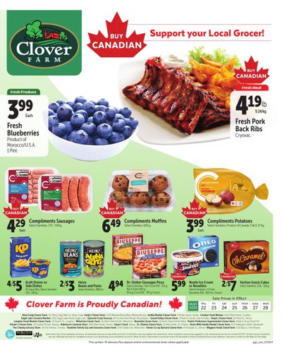 Clover Farm (ON) Flyer May 22 to 28