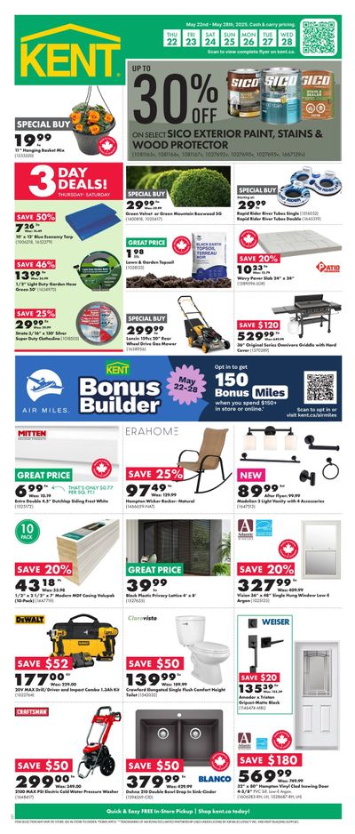 Kent Building Supplies Flyer May 22 to 28