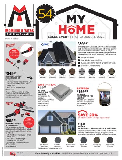 McMunn & Yates Building Supplies Flyer May 22 to June 4 McMunn & Yates Building Supplies Flyer May 22 to June 4
