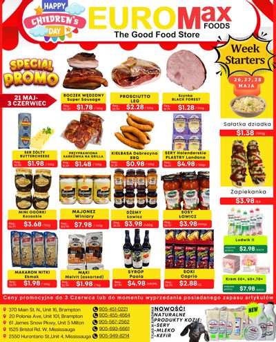 EuroMax Foods Bi-Weekly Flyer May 21 to June 3 EuroMax Foods Bi-Weekly Flyer May 21 to June 3