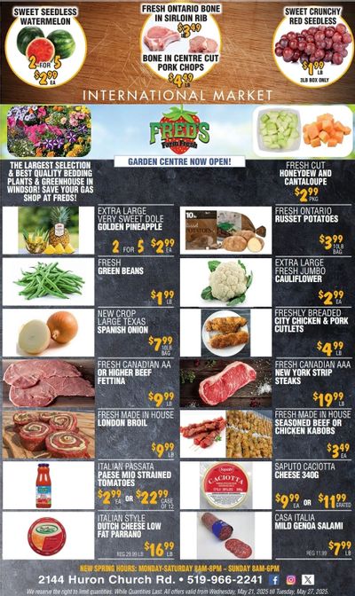 Fred's Farm Fresh Flyer May 21 to 27 Fred's Farm Fresh Flyer May 21 to 27