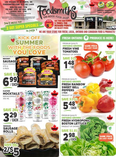 Foodsmiths Flyer May 22 to 29