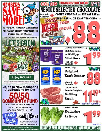Fredericton Co-op Flyer May 22 to 28 Fredericton Co-op Flyer May 22 to 28