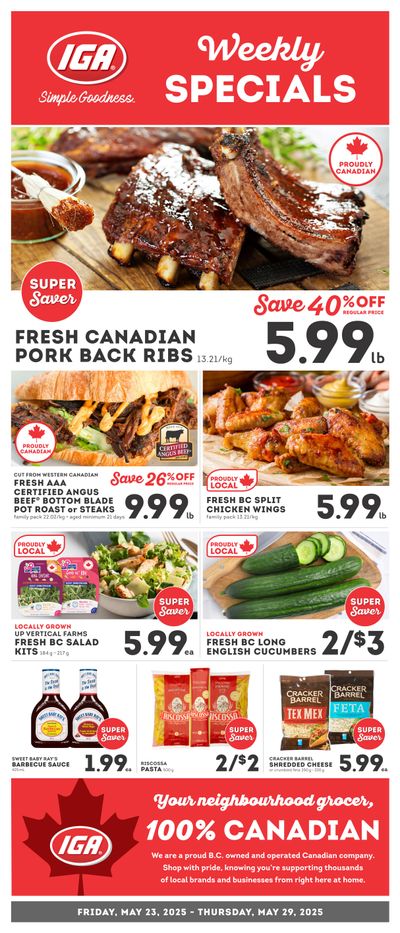 IGA Stores of BC Flyer May 23 to 29