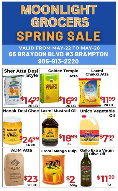 Moonlight Grocers Flyer May 22 to 28